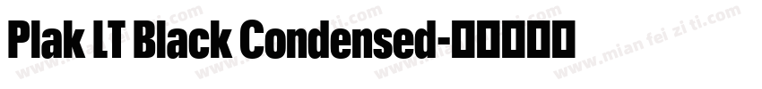 Plak LT Black Condensed字体转换